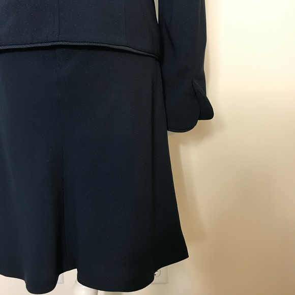 Vintage 90s Petite Sophisticate 2 Piece Skirt Suit Navy Blue Mixed Sizes 12P - Picture 12 of 13